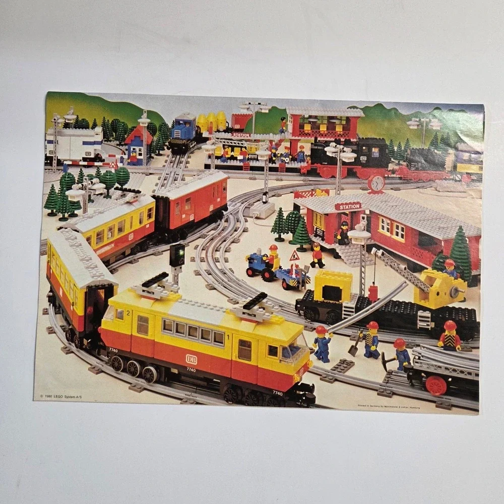 LEGO Instruction Manual 7740 Inter-City Passenger Train 12V Vintage 1980 Yellow